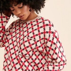 Saemdi For Free People Multi Abstract Pullover Size XS